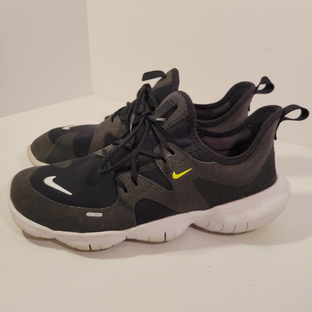 Nike Free RN 5.0 GS AR4143-001 Black White Running Shoes Sneaker Youth Size 7 Y